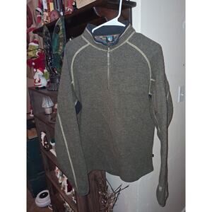 Kuhl Pullover Mens Large Quarter Zip Sweater Wool Blend Outdoor Knit Read Descr